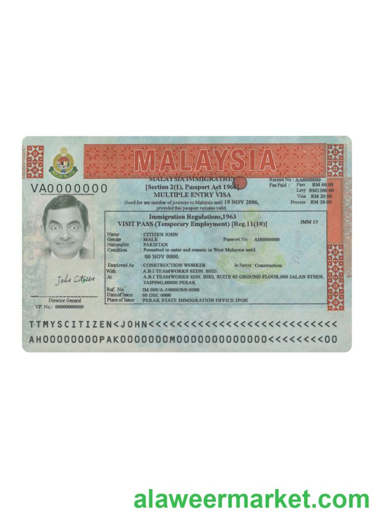 Malaysia multiple entry visa version 2